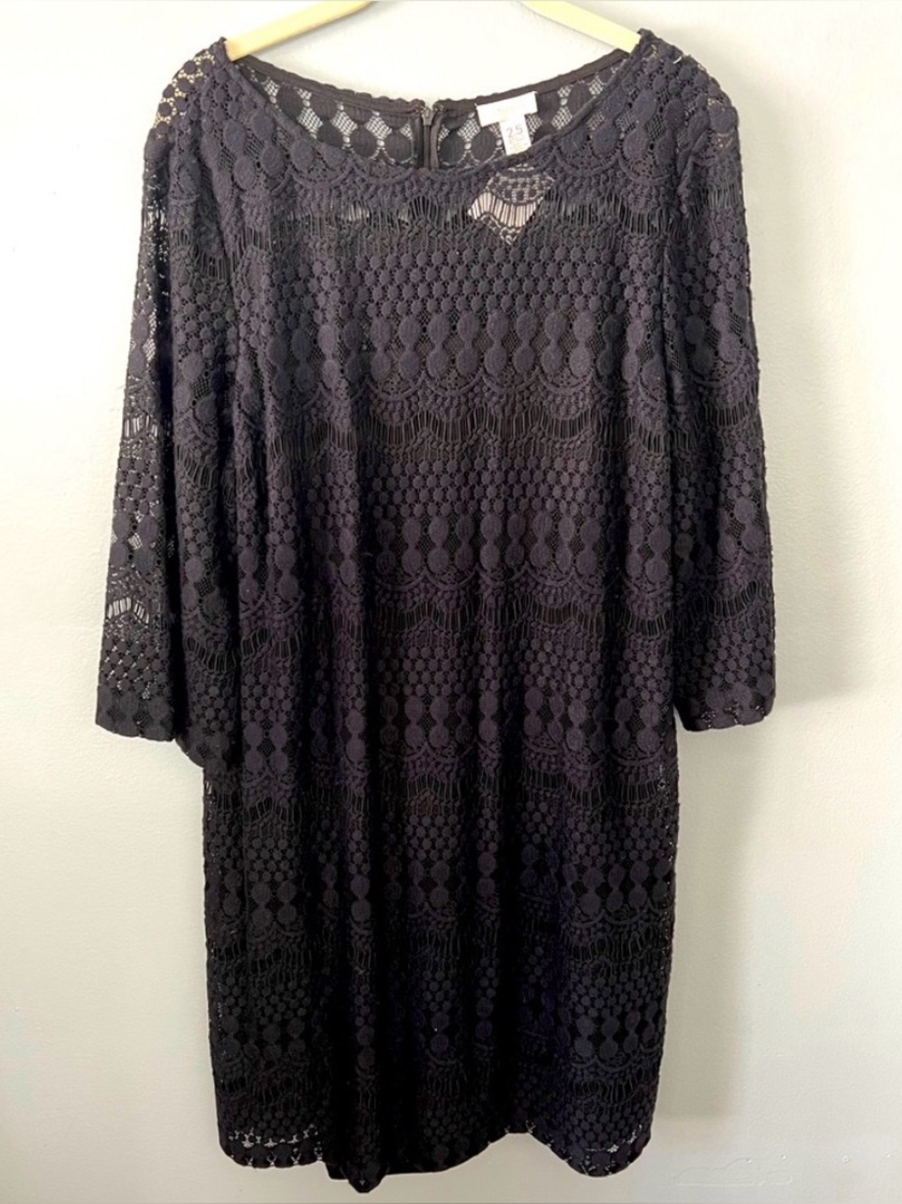 Black lace dress by Chicos